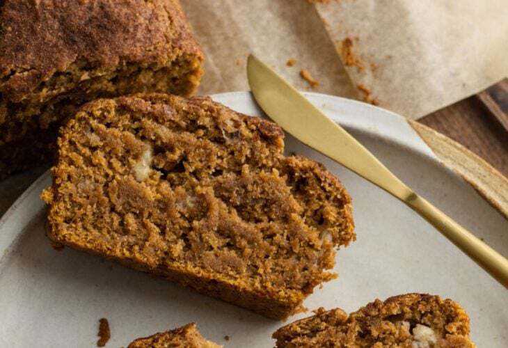 Cover image of “This Vegan Pumpkin Banana Bread Recipe Is Perfect For A Rainy Day”