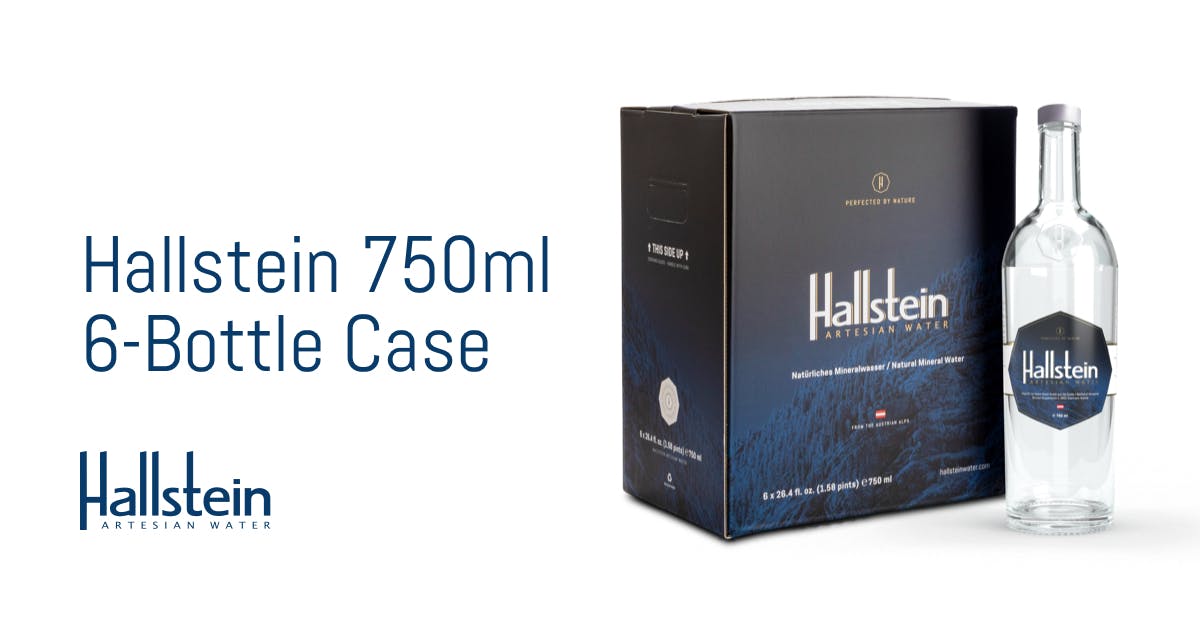 Cover image of “Hallstein Water 6-Bottle Case - Premium Artesian Water”