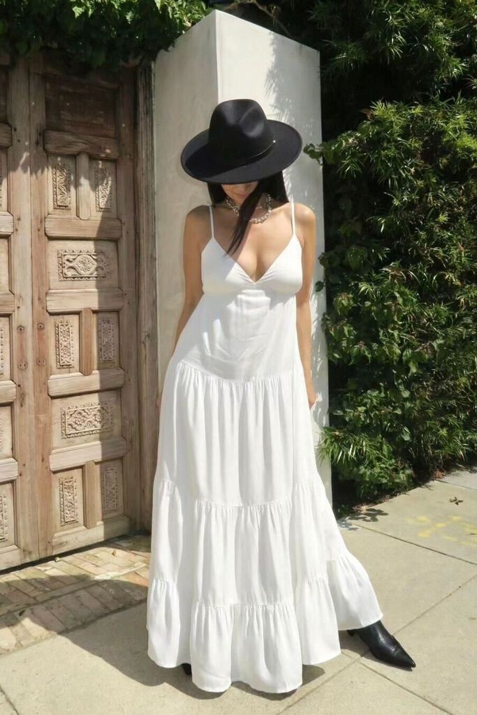 Cover image of “Freya White Maxi Dress”