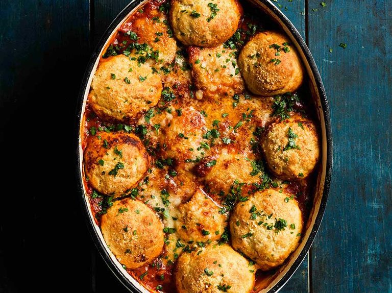 Cover image of “Chicken arrabbiata stew & parmesan dumplings”