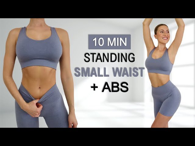 Cover image of “10 Min ABS + SMALL WAIST | All Standing - No Jumping, No Repeat, Warm Up + Cool Down, At Home”