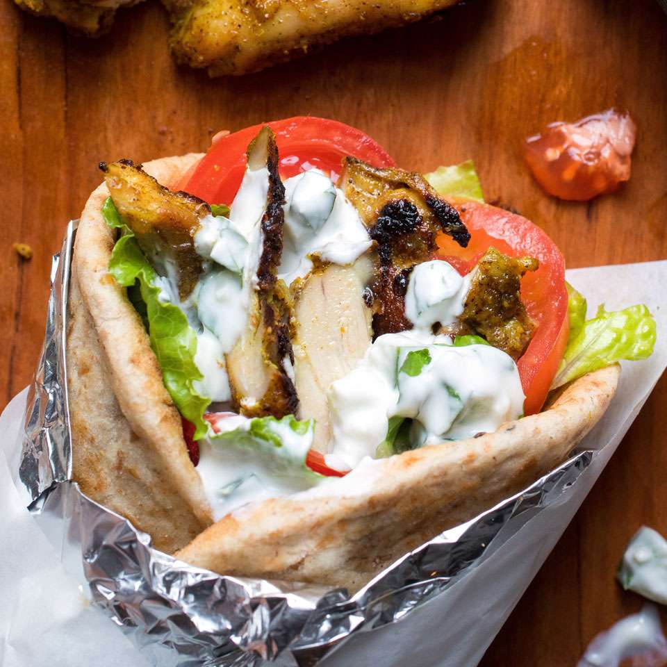 Cover image of “Chicken Shawarma with Yogurt Sauce”